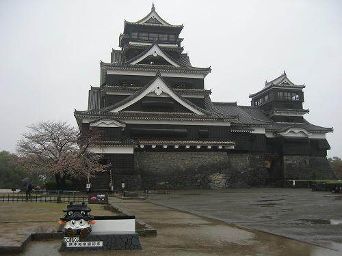 雨の熊本城2