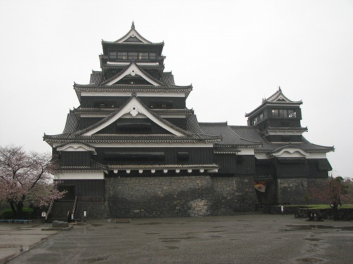 雨の熊本城1